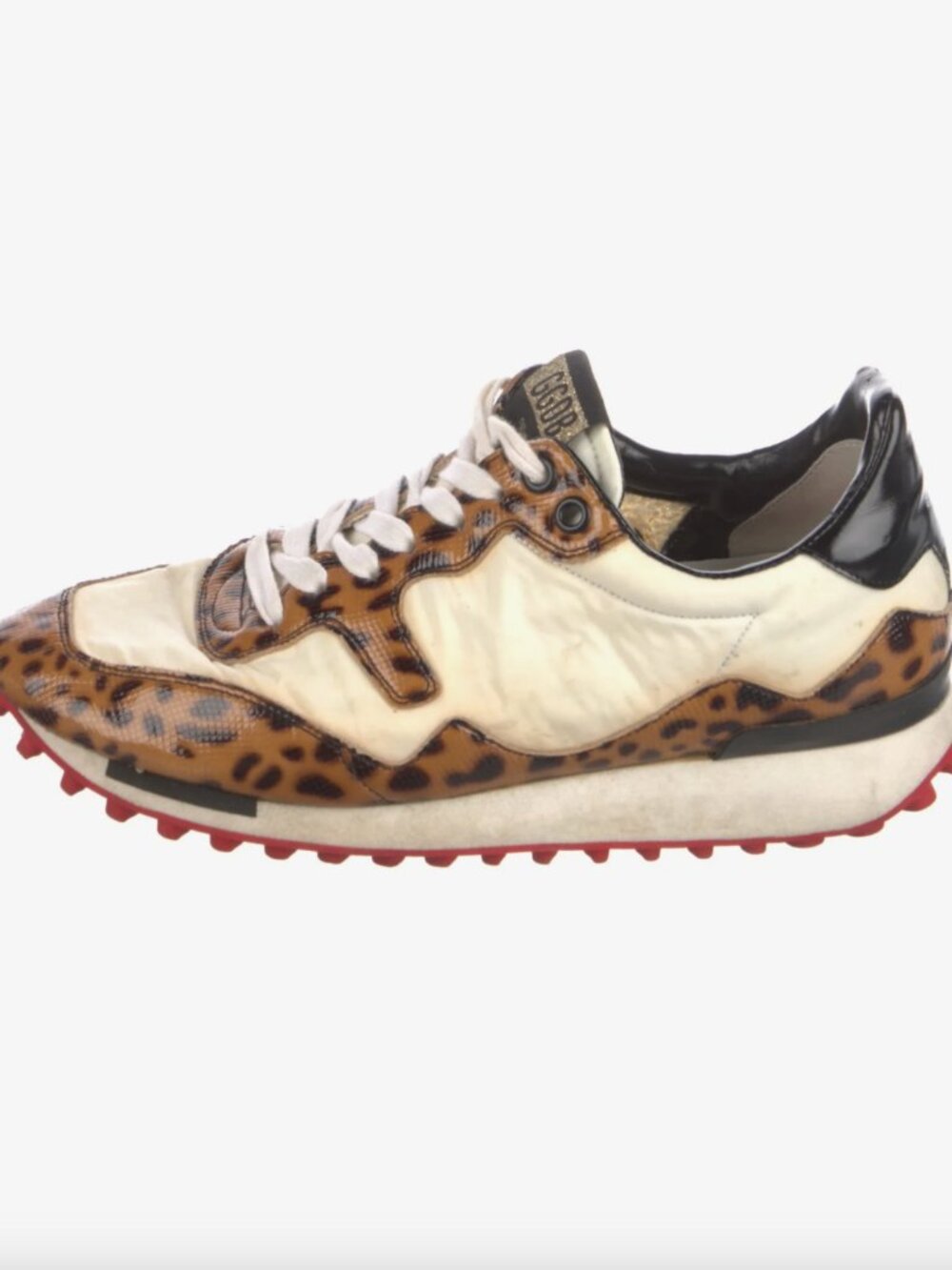 Golden Goose Starland Terrycloth, Nylon & Leather Leopard Print Low-Top Sneakers - Picture 3 of 13
